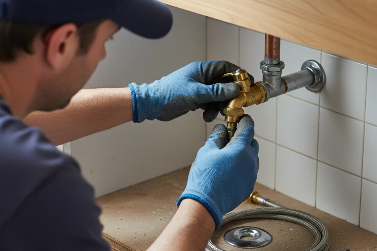 Shutoff valve and fitting work during Faucet and Fixture Repair in Nuevo